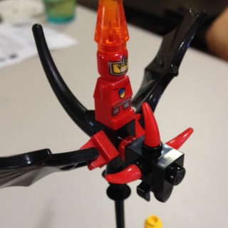 Mitch rides the Lava Dragon